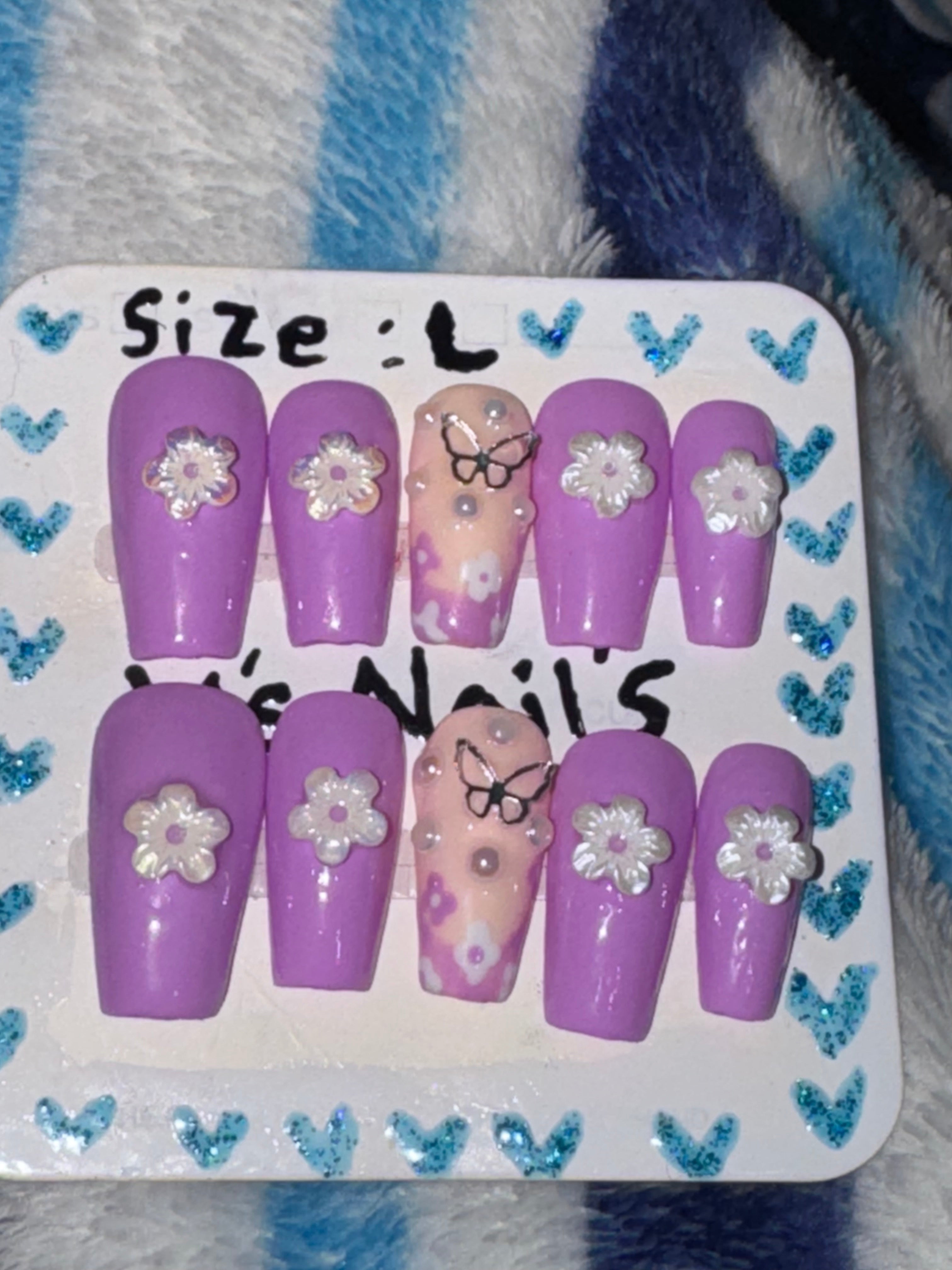 customizable flower nails